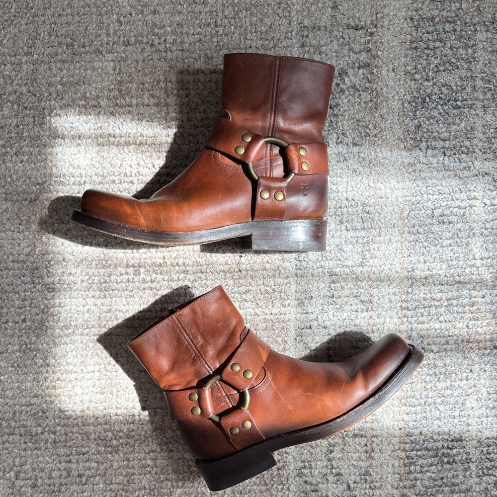Frye Brown Leather Ankle Boots